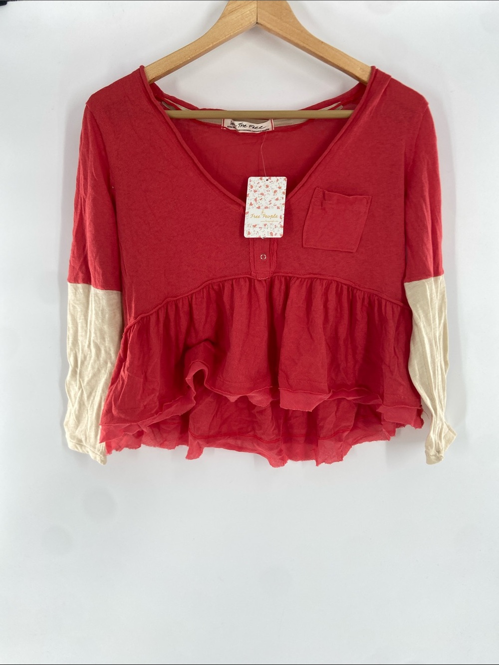 Free People Camellia Combo Long Sleeve Top Size XS NWT